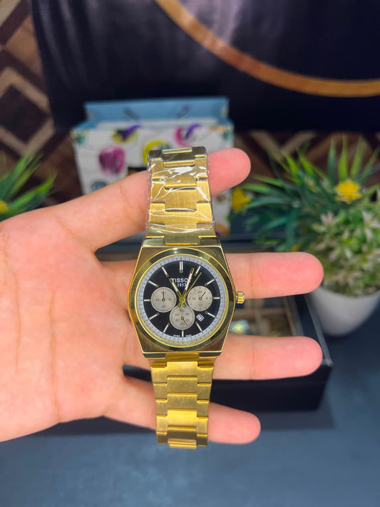 Tissot Stainless Steel Golden Men's Watch